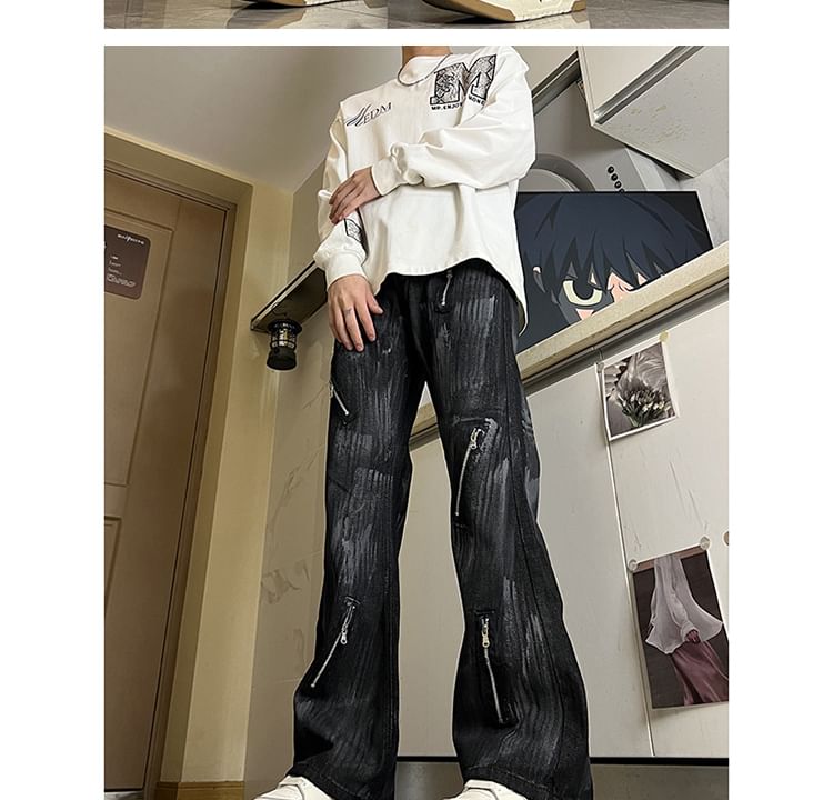 Savenne - Hoge taille tie-dye flared jeans
