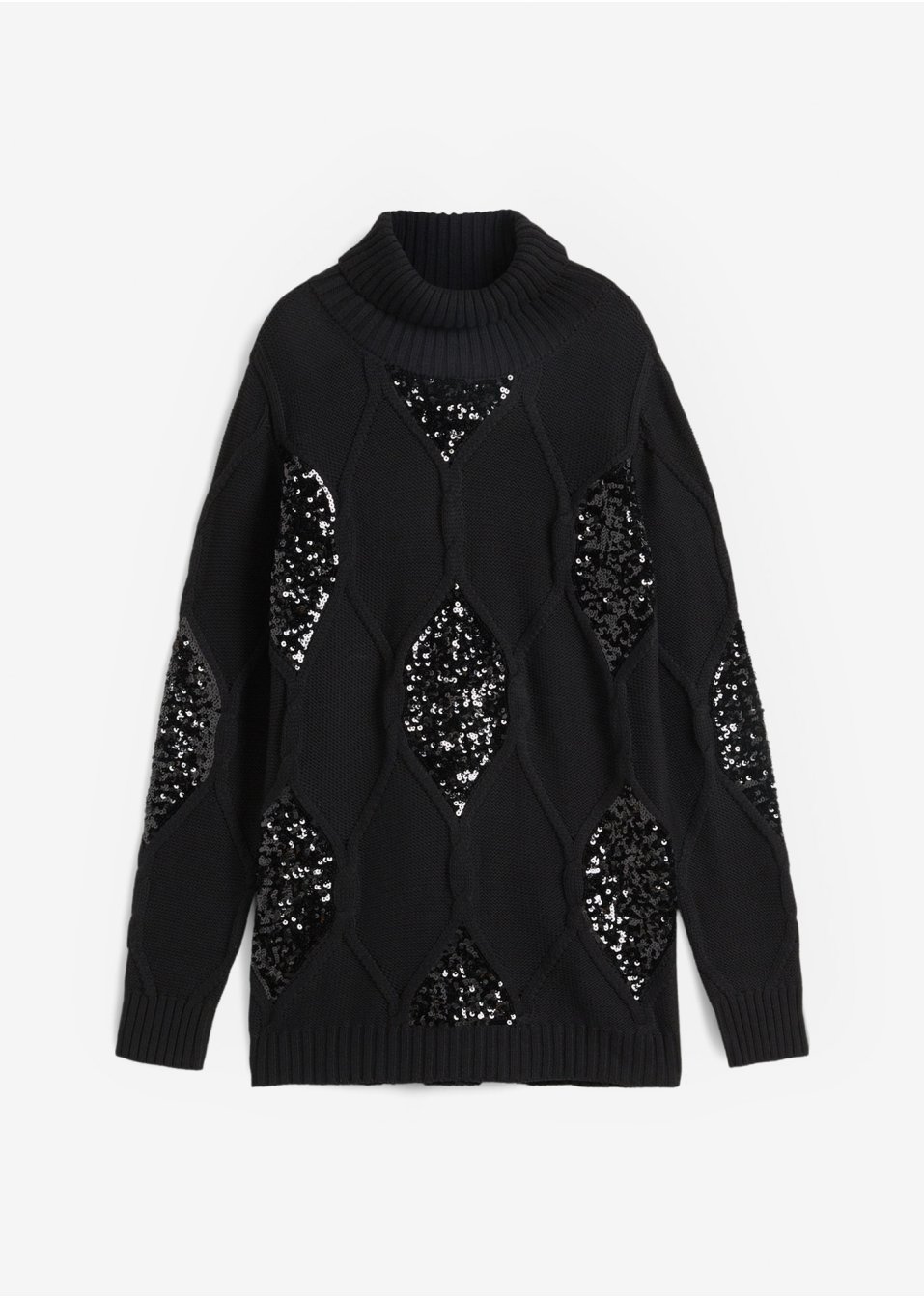 Pull en maille torsadée avec paillettes