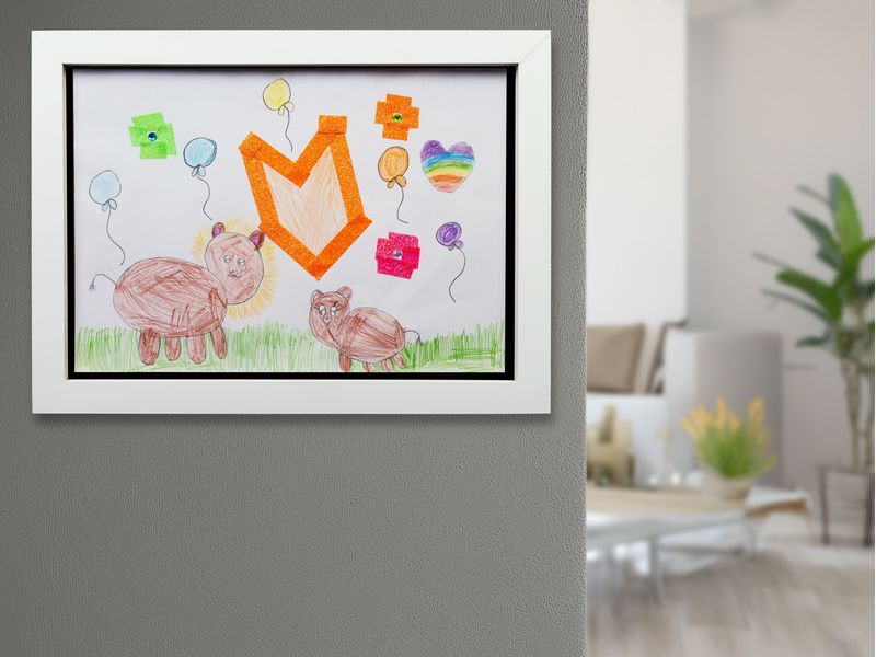 COCON Bilderrahmen für Kinderzeichnungen 35 x 26 x 5 cm, We Kunstrahmen für Kinderzeichnungen