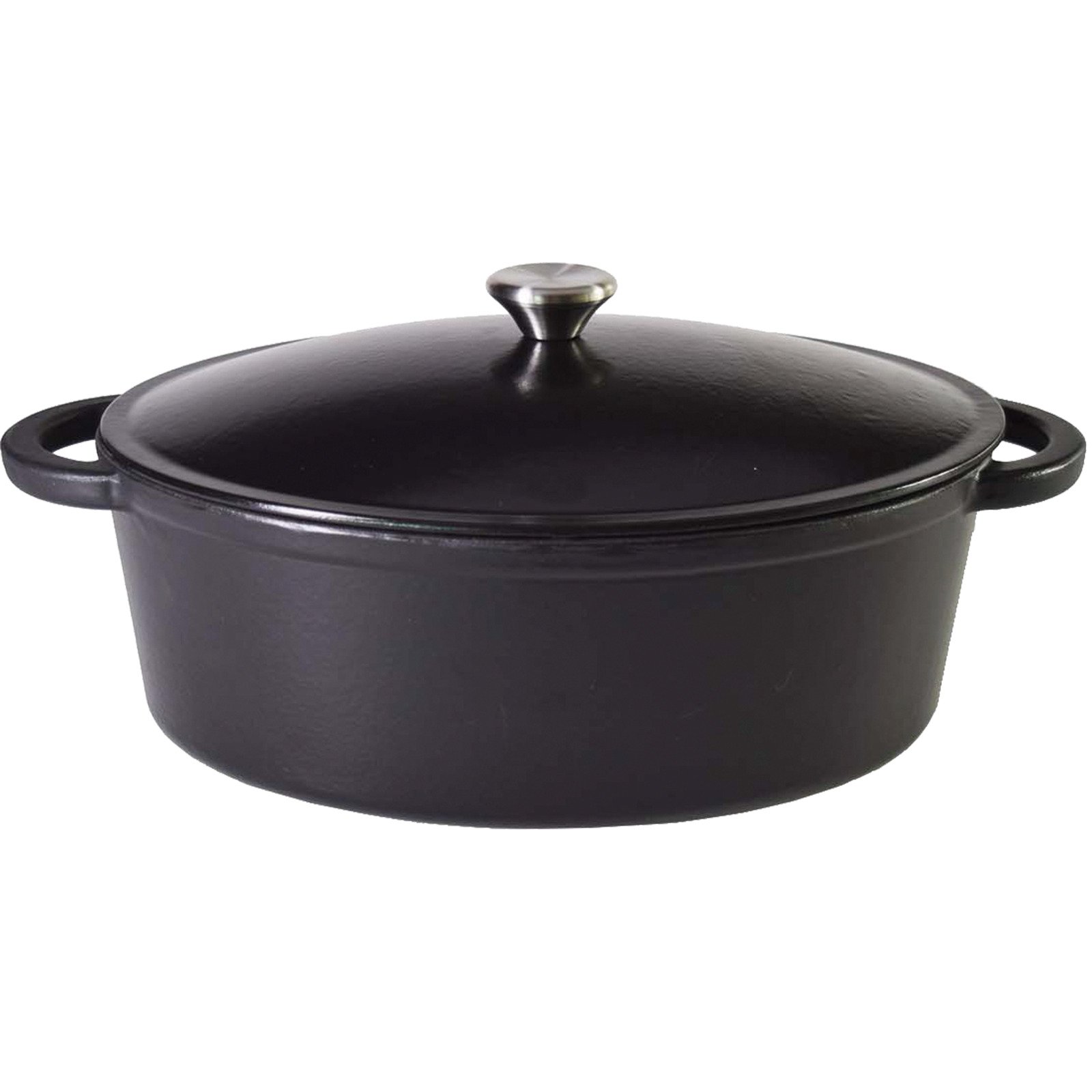 Gussbräter oval schwarz 6,5 l