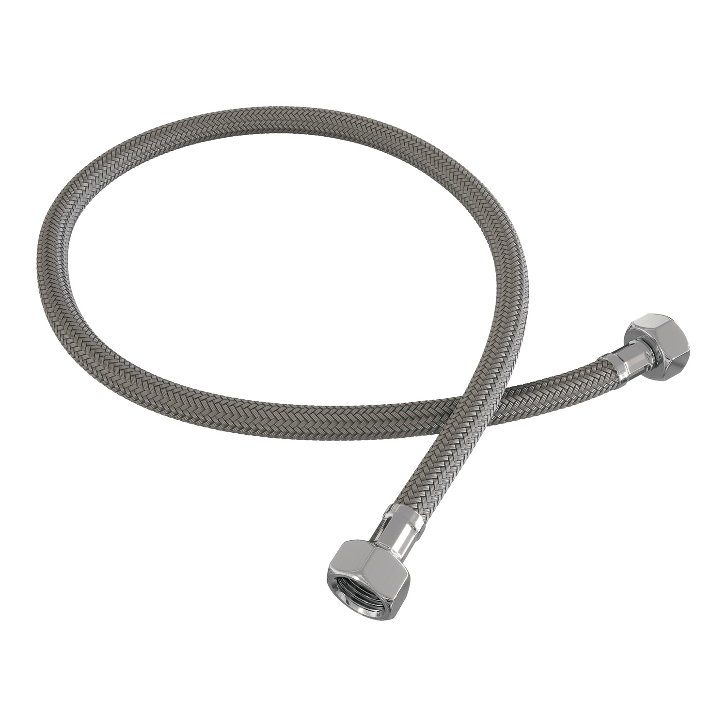 Brauer Chrome Edition hoekstopkraan compleet met slang chroom
