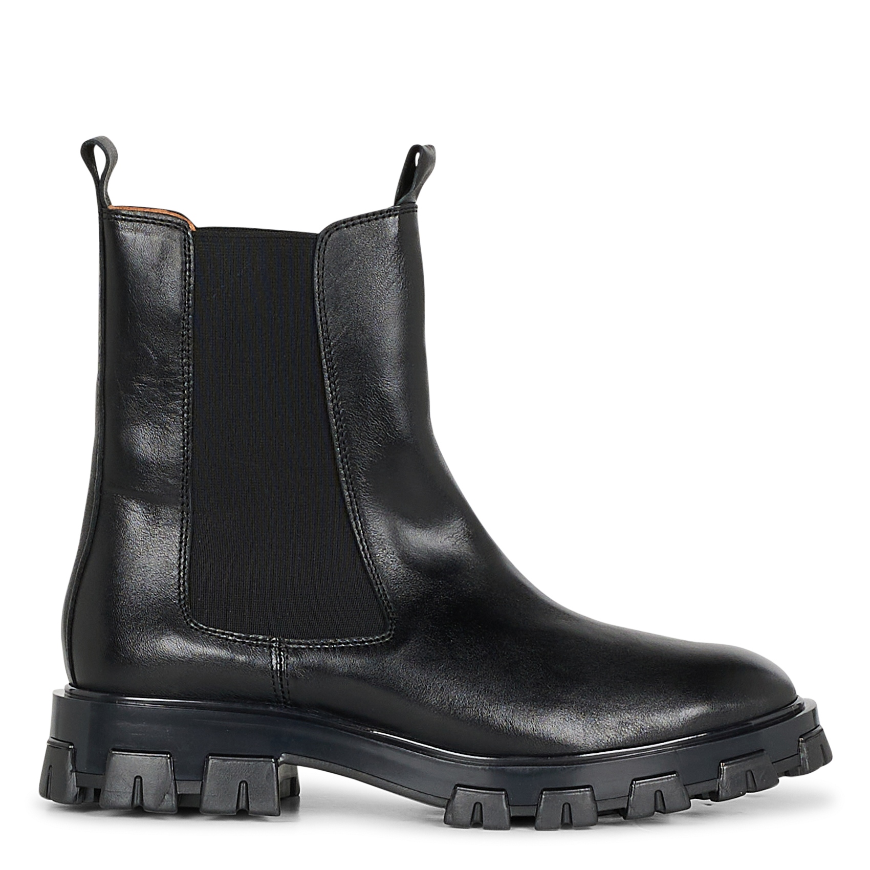 LAURELL - Bottines plates en cuir velours | Noir