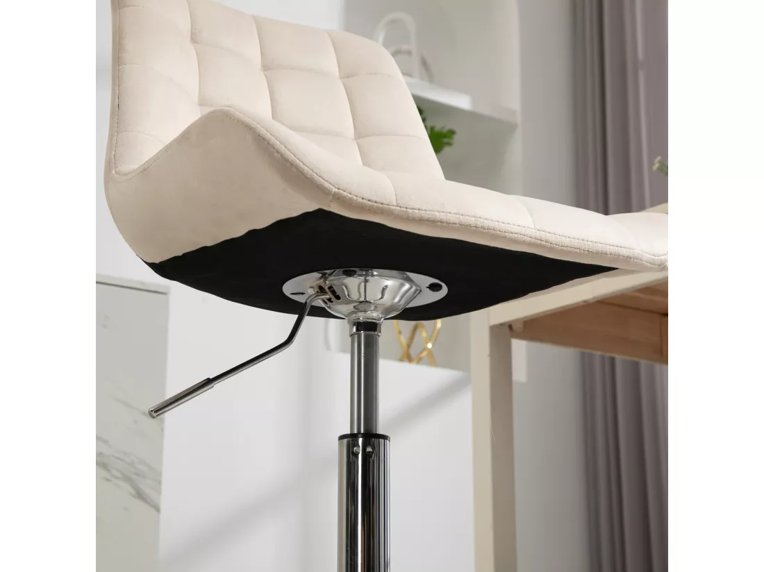Chaise de bureau SVITA MICKY pour enfants, chaise de bureau réglable en hauteur, chaise pivotante, créme