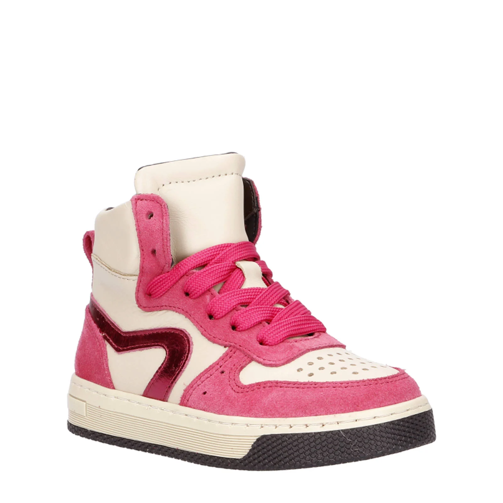 Pinocchio leren sneakers fuchsia