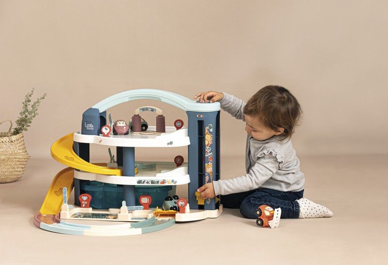 Smoby - Little Smoby - Parkeergarage - Inclusief Auto en Helikopter - 62 x 60 x 43 cm
