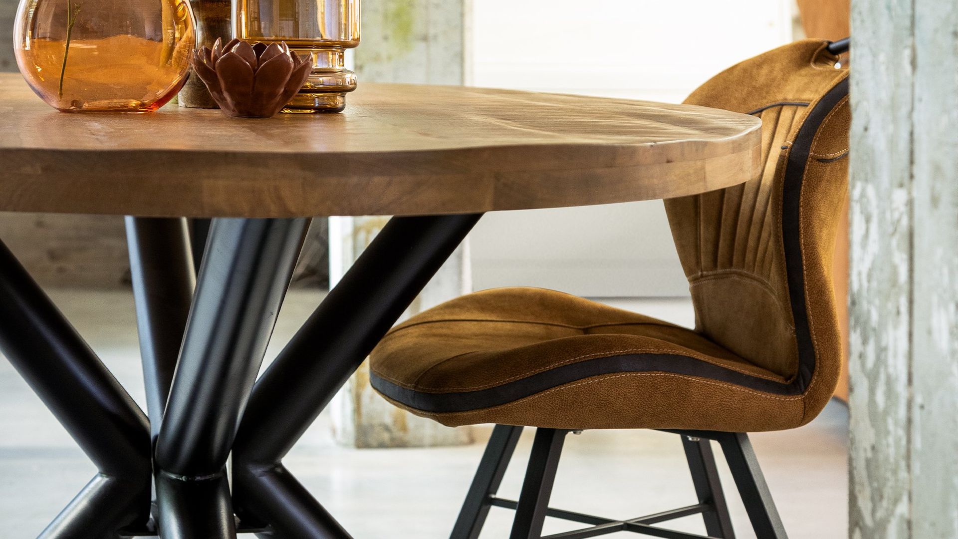 Feelings Wonen Splash Eetkamerstoel Cognac