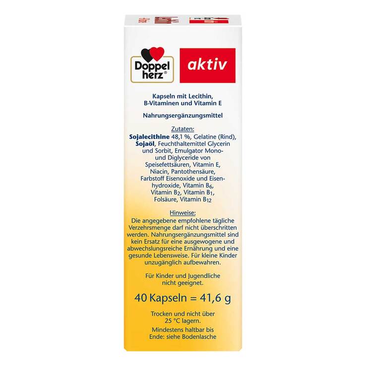Doppelherz Lecithin+B-Vitamine Kapseln, 40 St