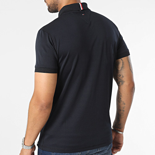Polo Manches Courtes Graphic Training 0487 Bleu Marine