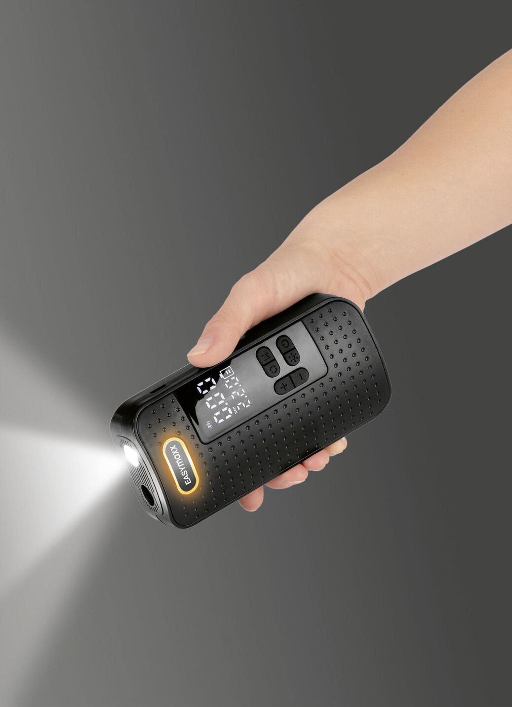 EASYmaxx Akku-Handkompressor mit LED-Beleuchtung