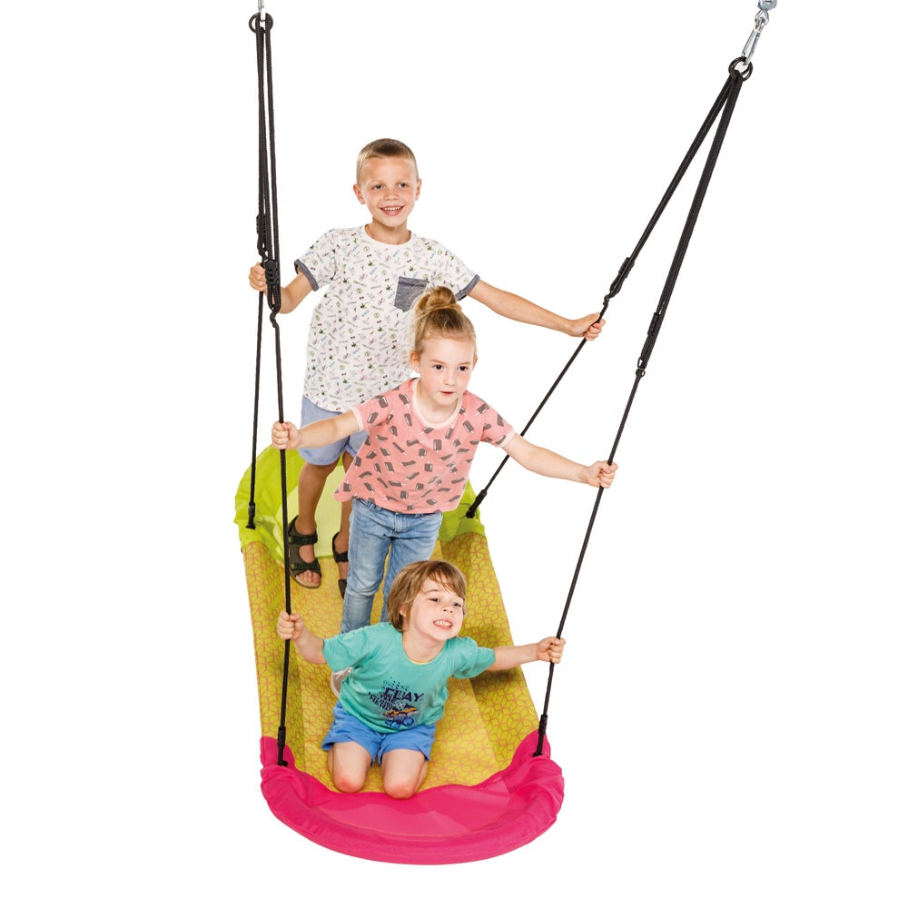 WICKEY Nestschommel Grandoh 170x70 cm Kinderspeeltoren Schommelaccessoire - Roze