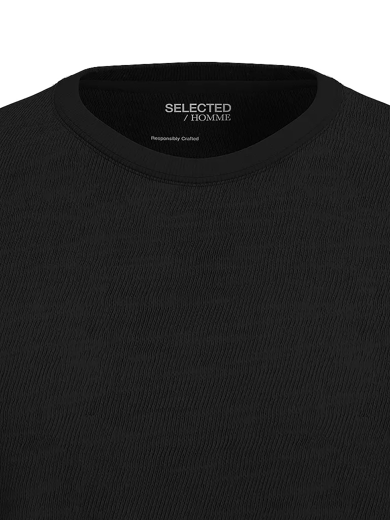 SELECTED T-Shirt SLHASPEN schwarz
