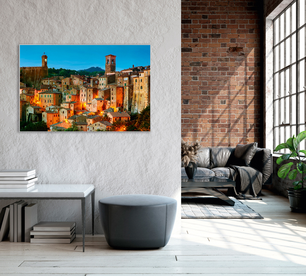 Akustikbild TOSKANISCHE STADT 80x120cm, 7kg