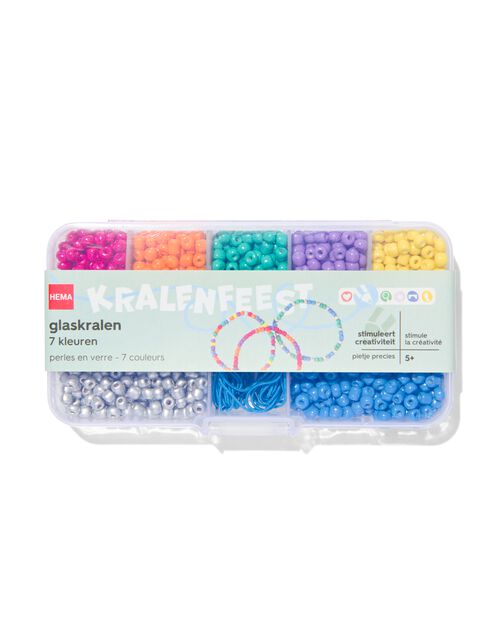 perles en verre 135g couleurs vives