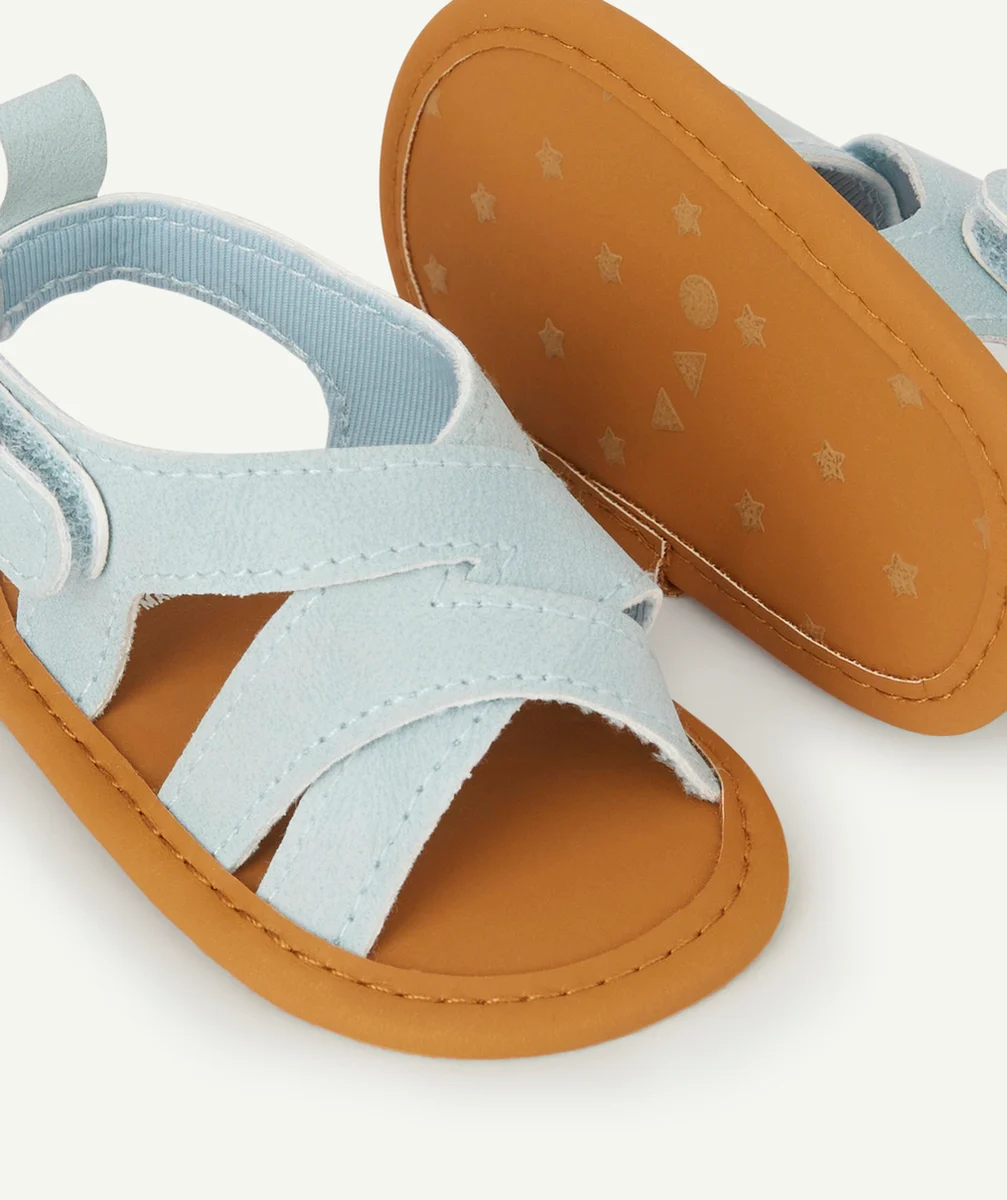 CHAUSSONS STYLE SANDALES BLEU BÉBÉ GARÇON