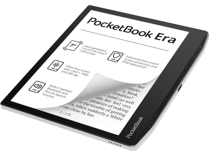 PocketBook E-Book Reader Era 16 GB Stardust Silver 7 Zoll E-Book Reader mit 16 GB Speicher und E-Ink Carta 1200 Bildschirmtechnologie