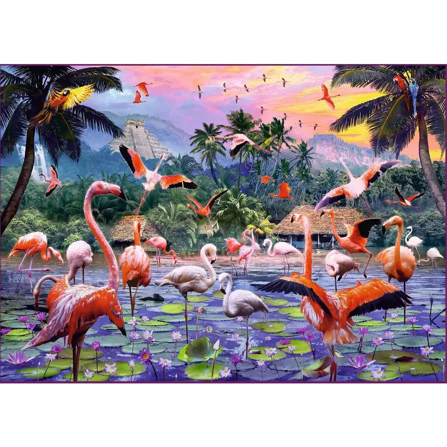 Ravensburger Pinke Flamingos bunt