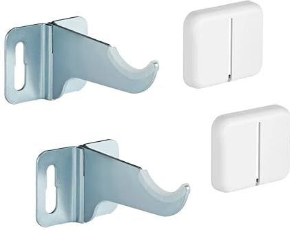 MB - Muurbeugels - Witte ABS-afdekking - 2 stuks - Maximale Capaciteit 50 kg per Bevestiging