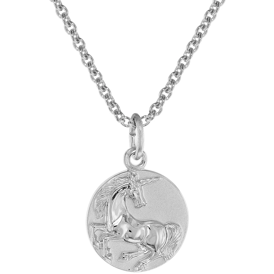 trendor Kinder-Halskette mit Einhorn-Anhänger Silber 925 silver
