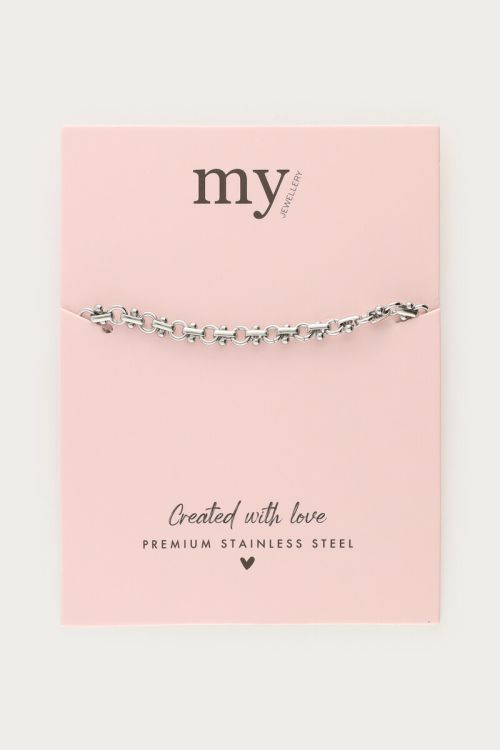 Minimalistische armband met cirkel schakels