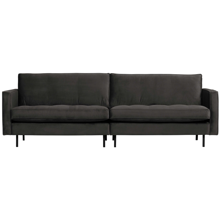 WOOOD Rodeo Velvet classic bank 3 zits Antraciet