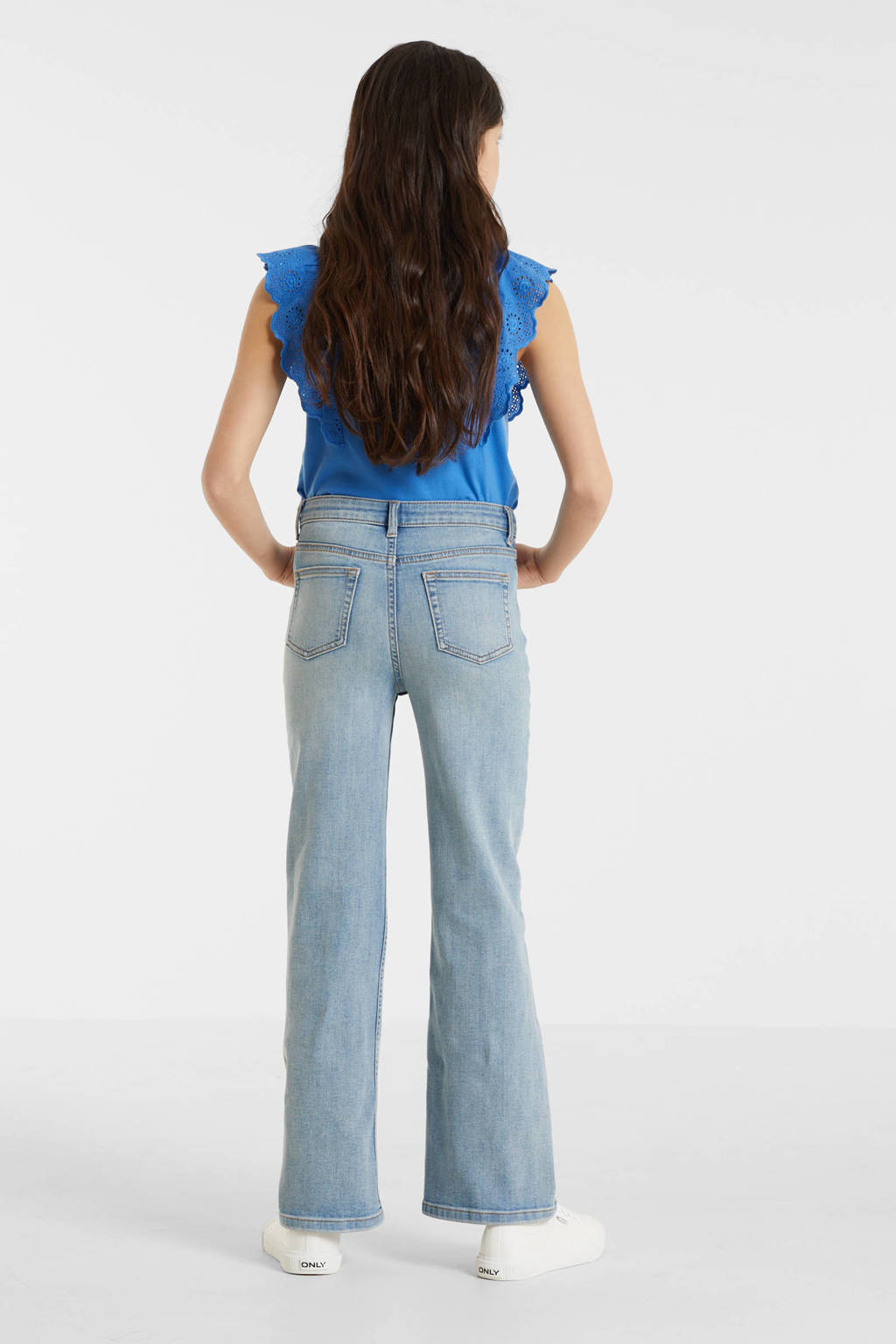 anytime wide leg jeans lichtblauw