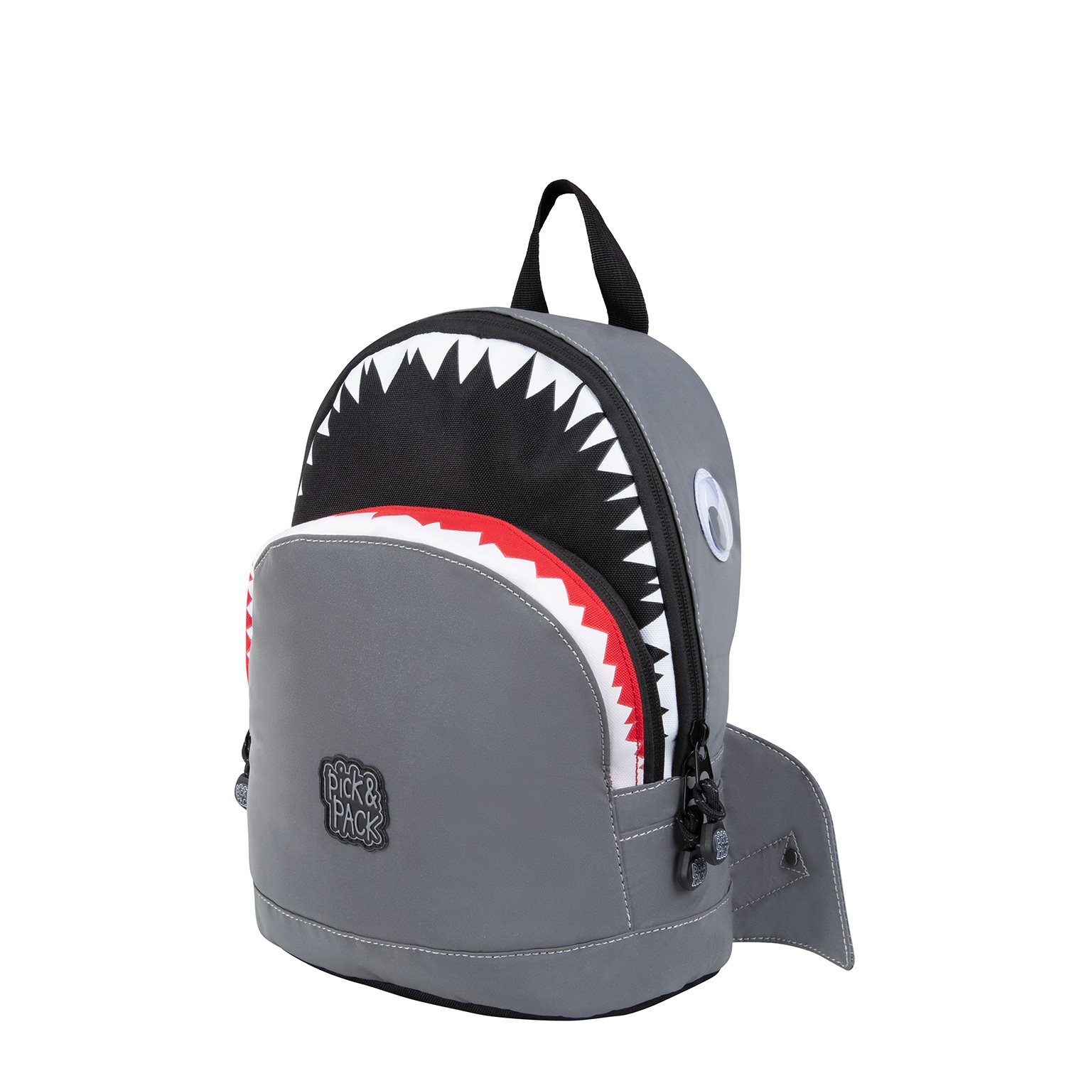 Pick & Pack Shark Shape Backpack S visible grey