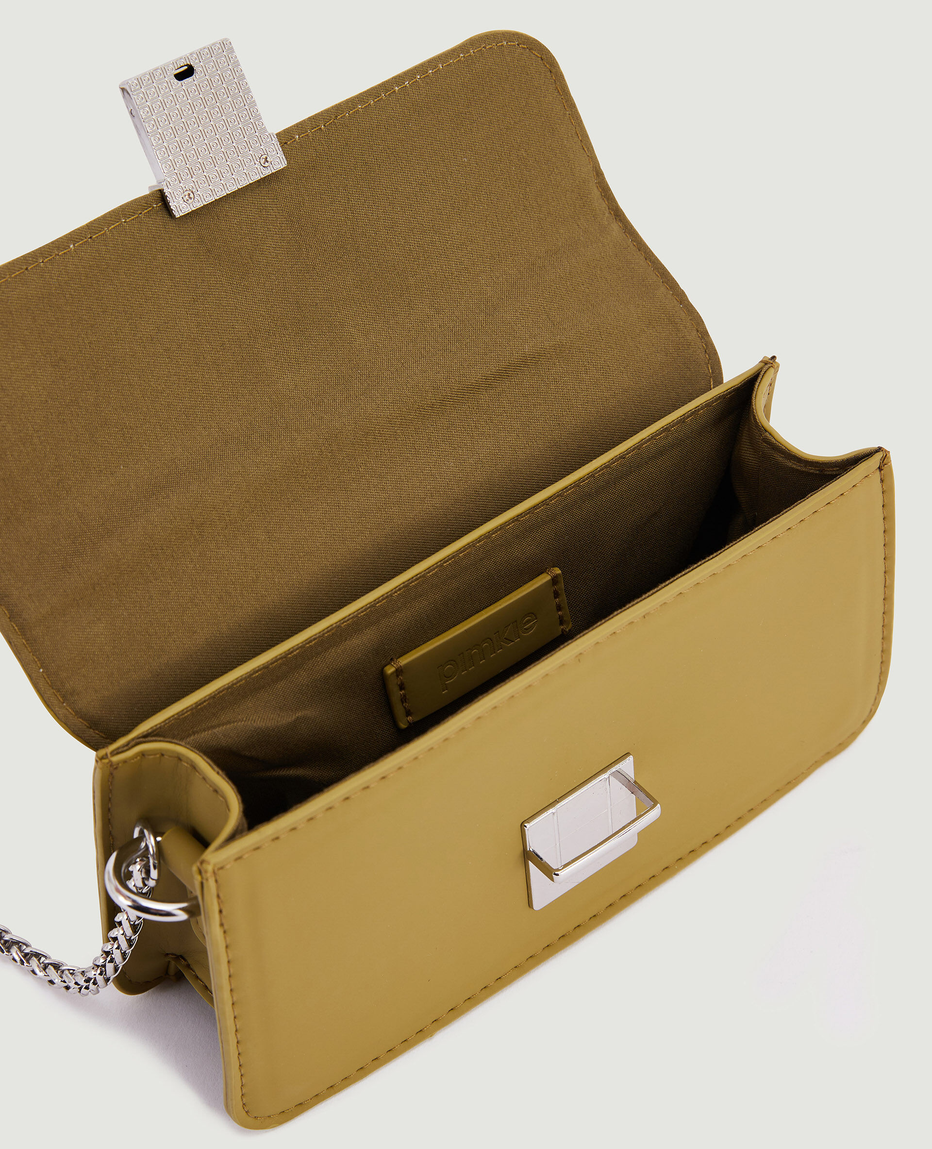 Mini sac rigide avec clous - Vert olive
