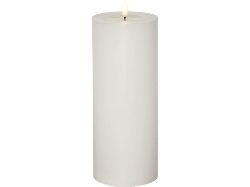 Star Trading LED-Kerze Pillar Flow Big, 27.5 cm, Weiss LED Stumpenkerze