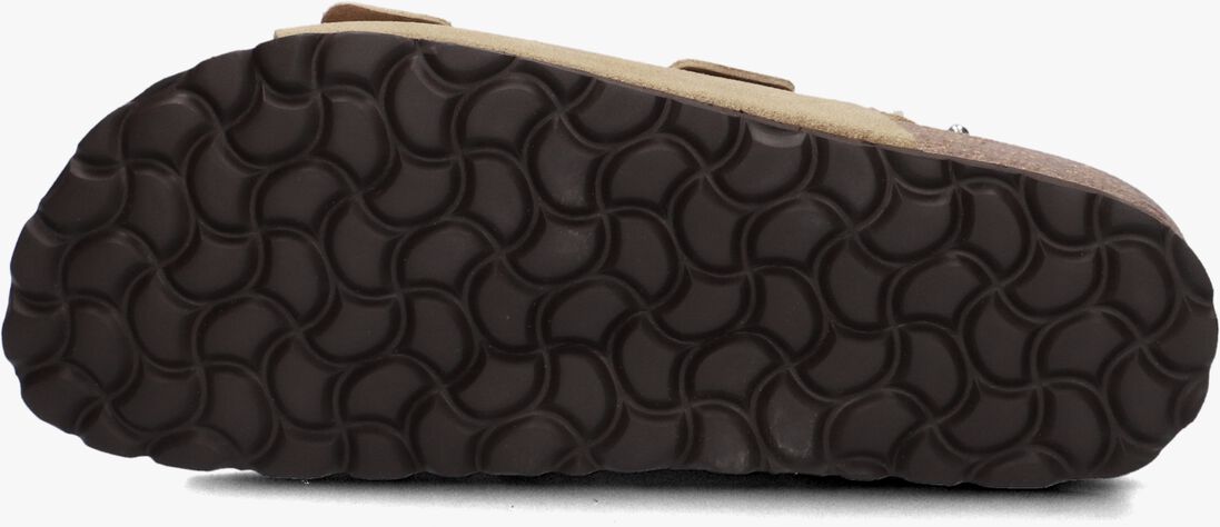 beige lina locchi slippers sue bio sandaal 2 gesp
