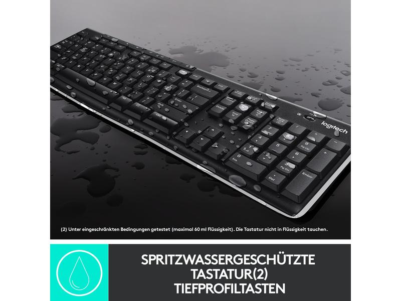 Logitech Tastatur-Maus-Set MK270 CH-Layout Kabelloses Tastatur-Maus-Set