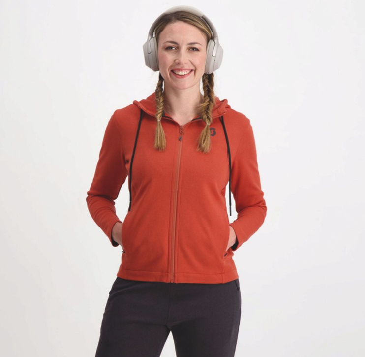 SCOTT Tech Zip Hoody til Kvinder, Rød