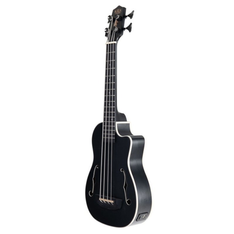 Kala U-Bass Journeyman Black elektrisch-akoestische bas ukelele met gigbag