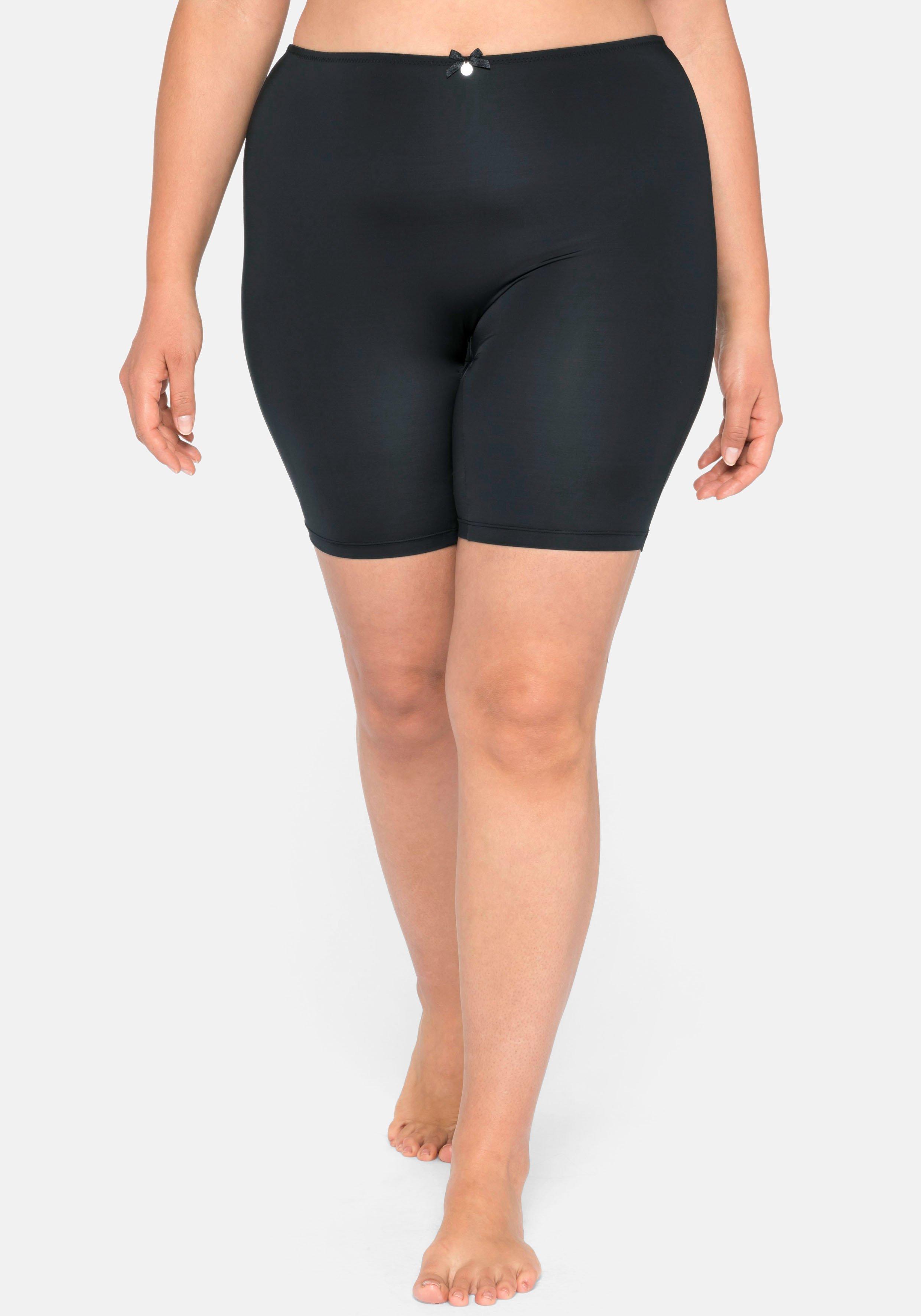 Panty im High-Waist-Schnitt mit langem Bein, Microfaser