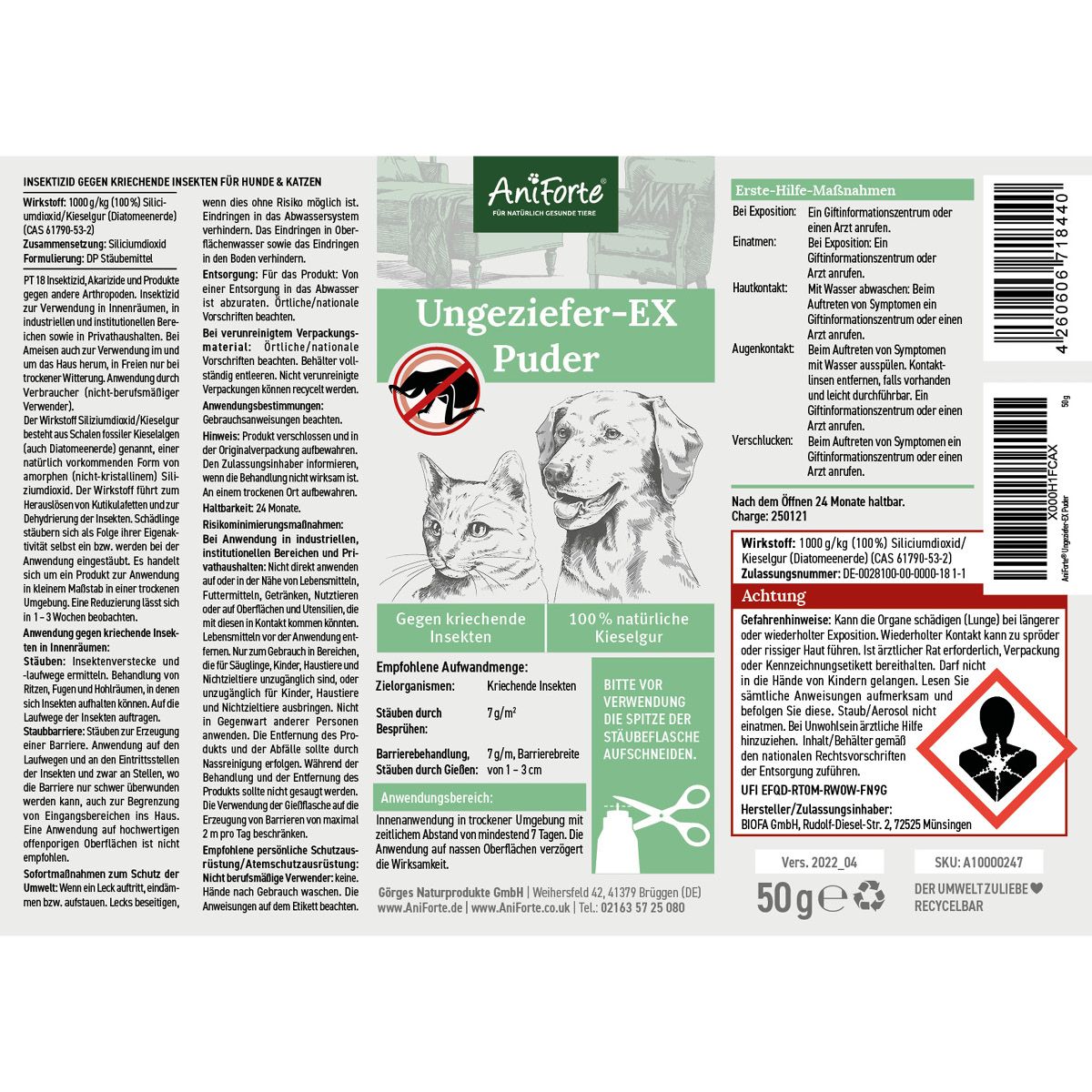 AniForte Ungeziefer-EX Puder