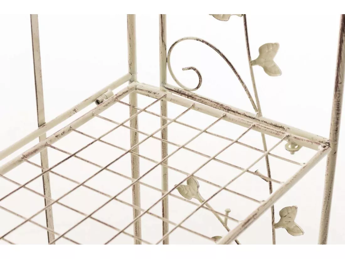Étagères sur pied - Métal - 60 x 33 x 158cm - Crème antique - Arona