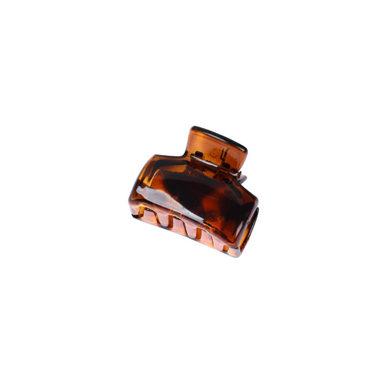 Pince à cheveux brune 4 dents Stella Green 4cm