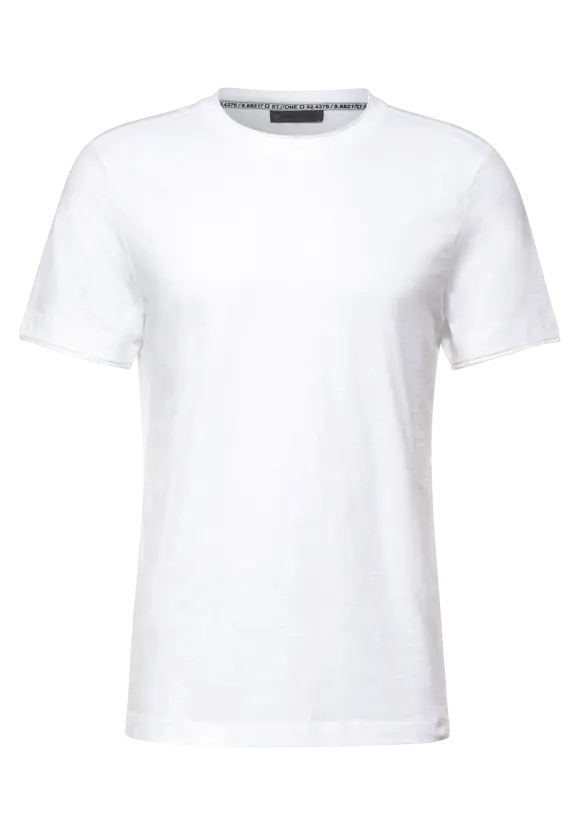 T-Shirt in Unifarbe - White