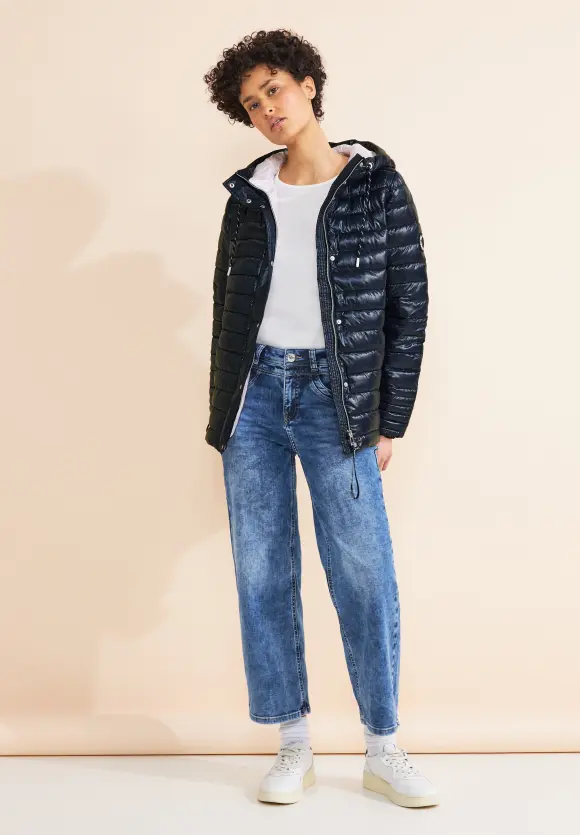 Kurze Steppjacke - gravity blue