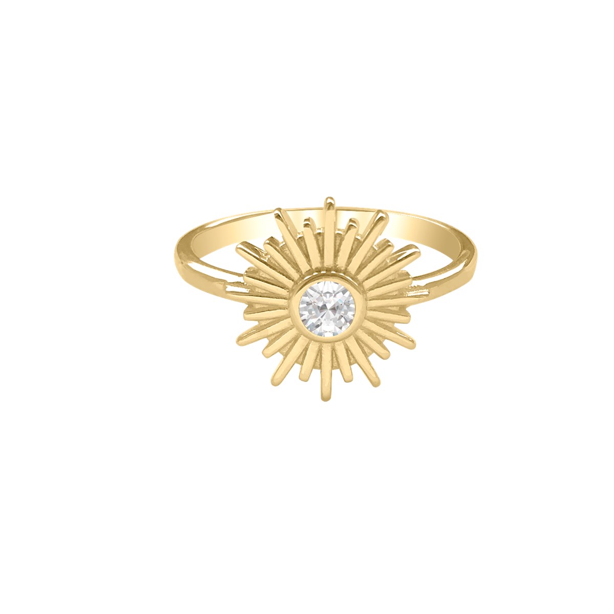 Bague plaquée or oxyde