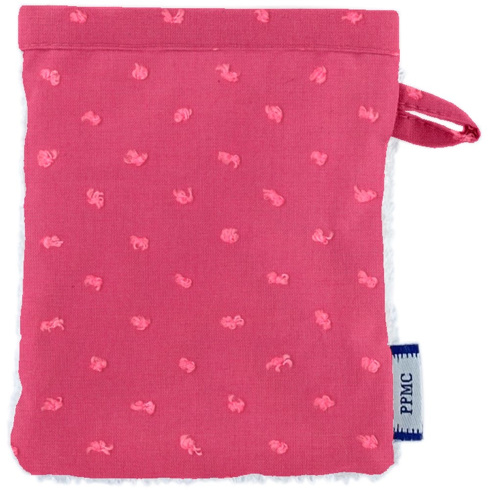 Mini-Gant Démaquillant Plumetis Rose Fuchsia