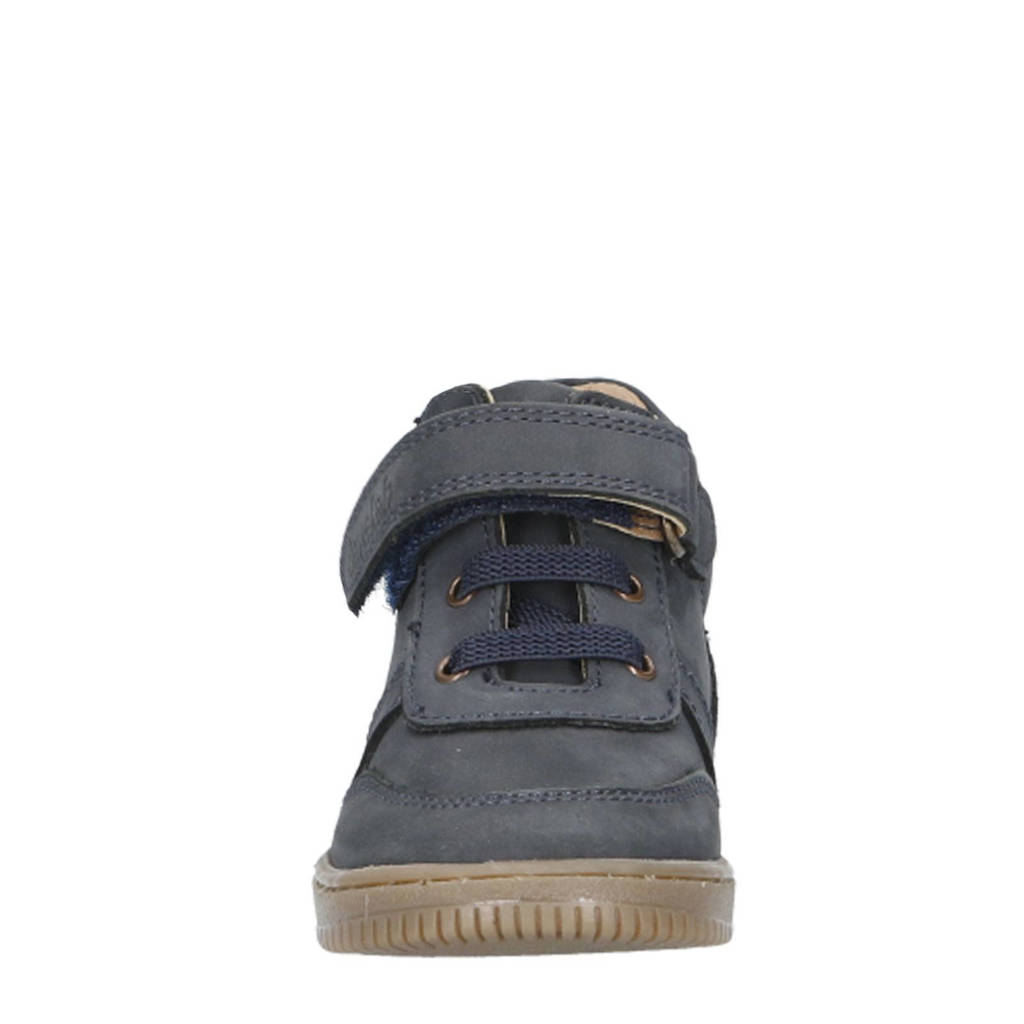 Develab leren sneakers donkerblauw