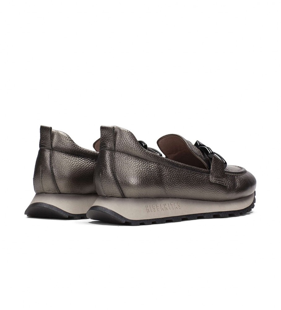 Mocassins de couro Hispanitas Loira-I23 Chumbo
