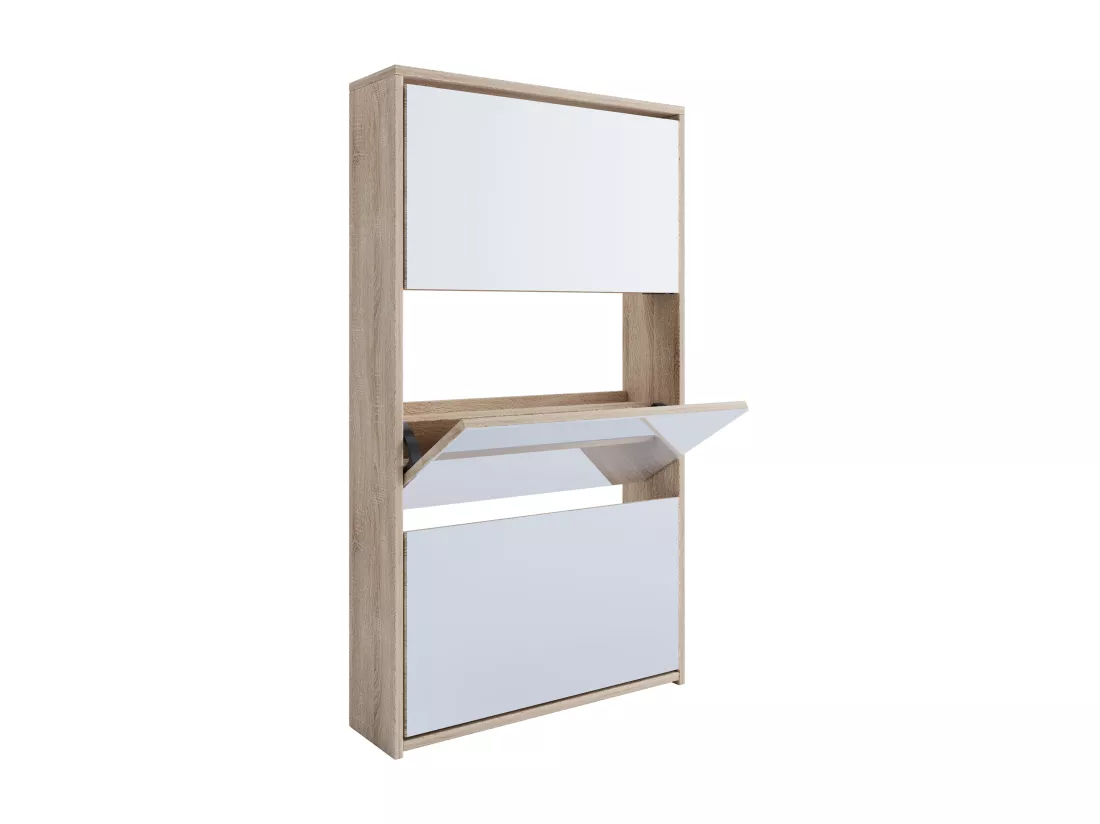 Armoire à chaussures Basculeur de chaussures Miroir StidoXL