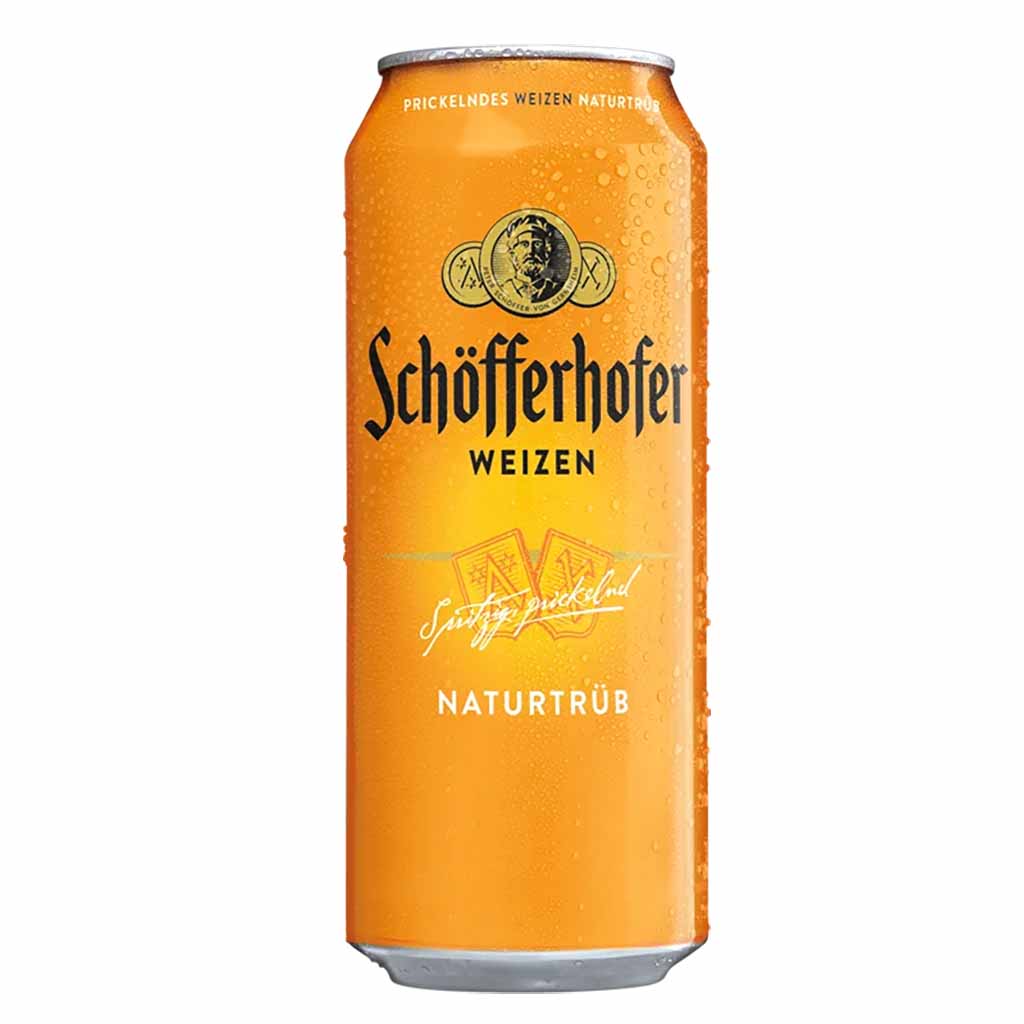24x Schöfferhofer Weizen Naturtrüb 0,5L Dosen = 12 L MHD:30.8.25