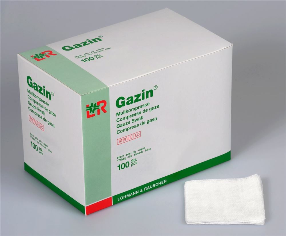 GAZIN Mullkompressen 10x10cm 16-fach steril 10 Stk
