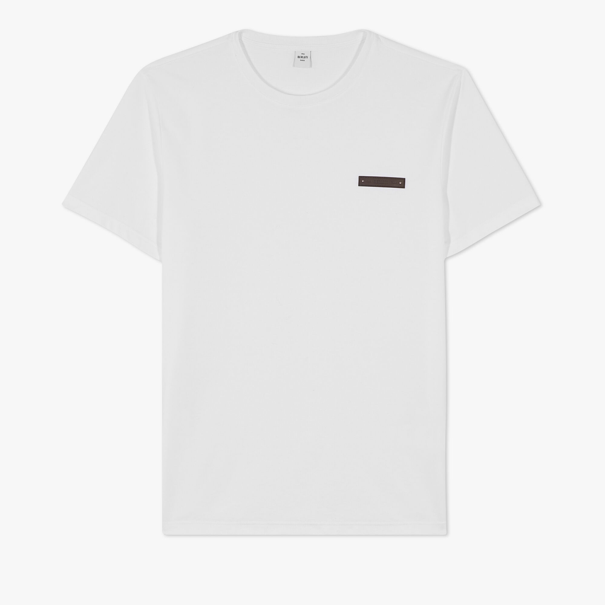 T-Shirt Avec Detail En Cuir