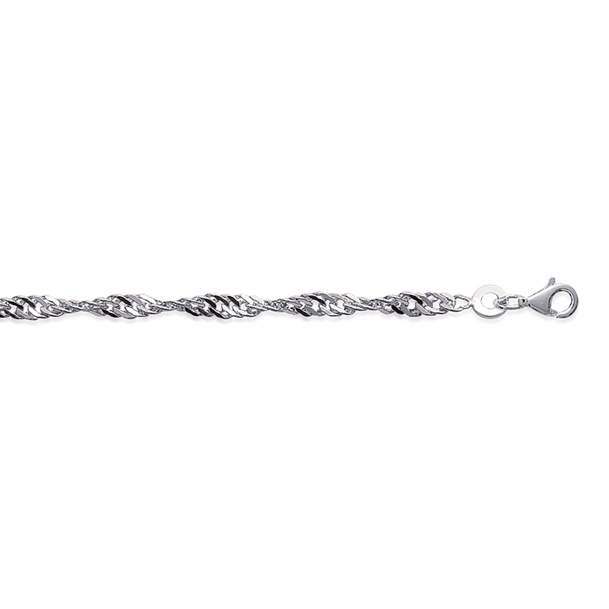 Bracelet Brillaxis maille singapour 18 cm