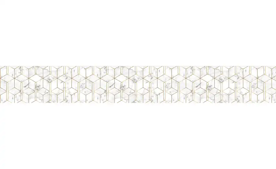 Küchenrückwand-Folie Fixy Nicole 450 cm Marmoroptik / geometrisches Muster