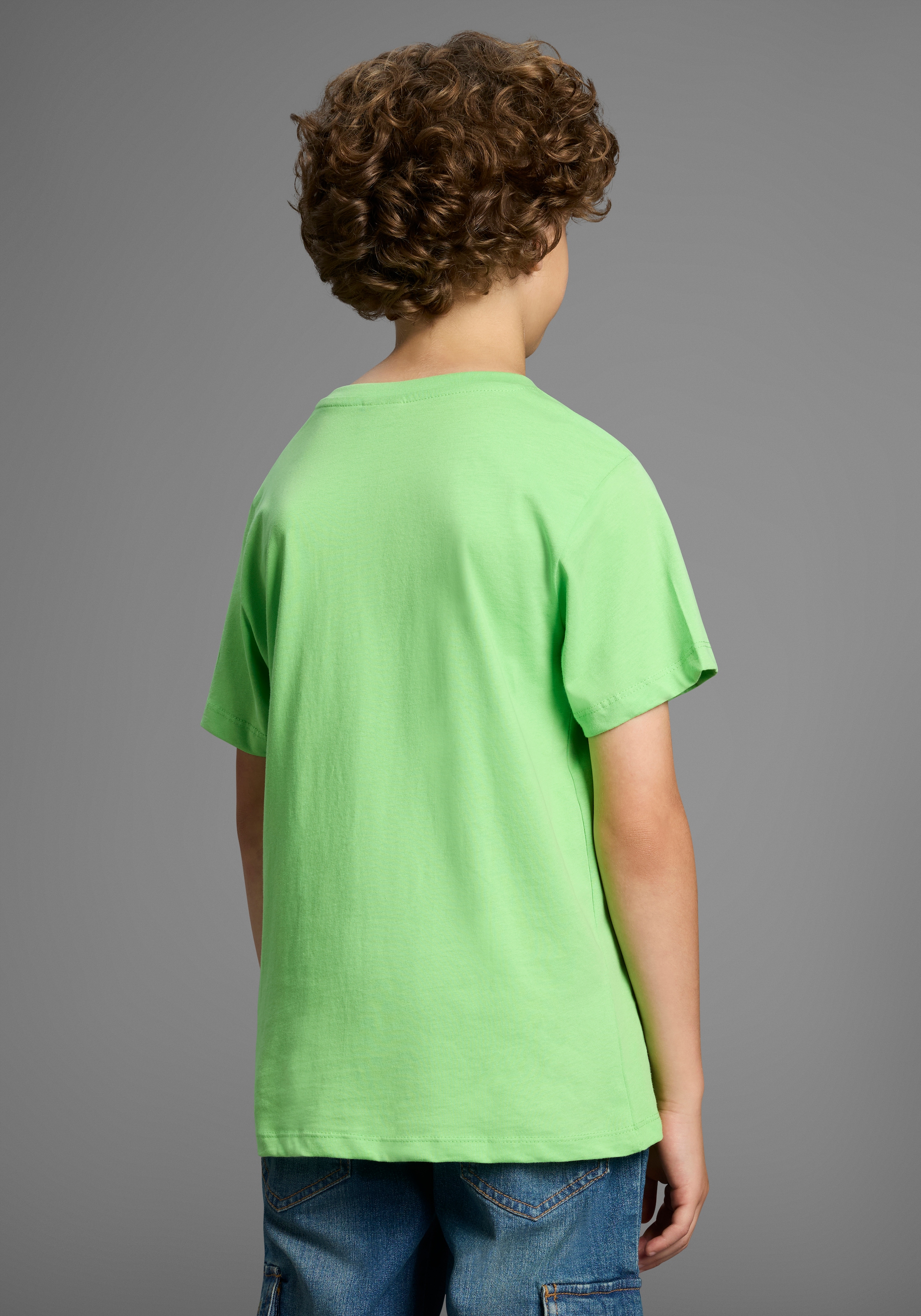 KIDSWORLD T-Shirt »ICH DENKE...BITTE WARTEN« Kurzarm,  Basic Passform,  mit trendigem Aufdruck