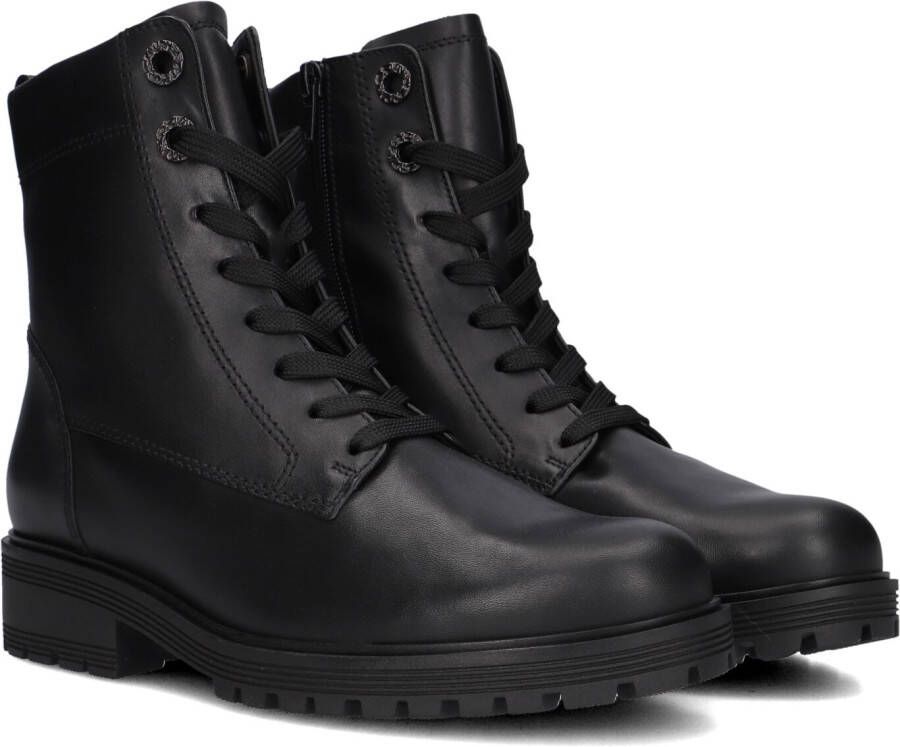 GABOR Veterboots Dames 765.1 Maat: 39 Materiaal: Leer Kleur: Zwart